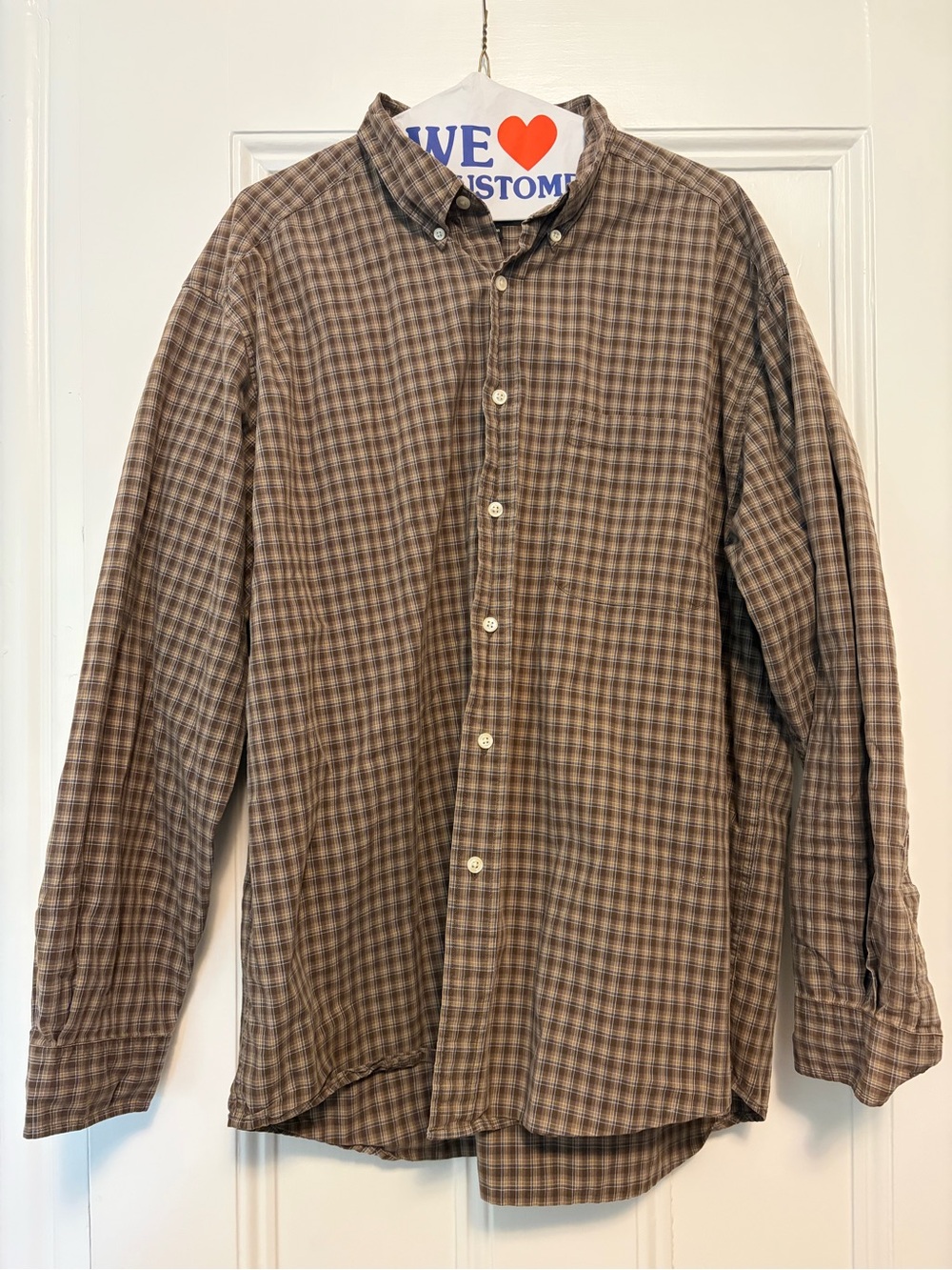 Eddie Bauer Men’s Plaid Buttondown Shirt L